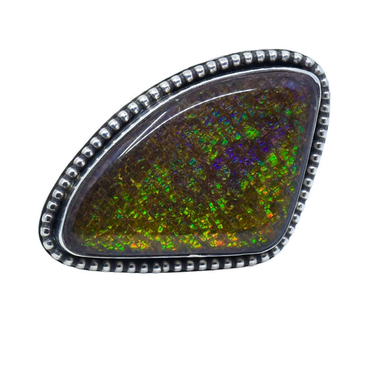 Mexican Fire Opal Ring By Glenda Loretto - Turquoise & Tufa