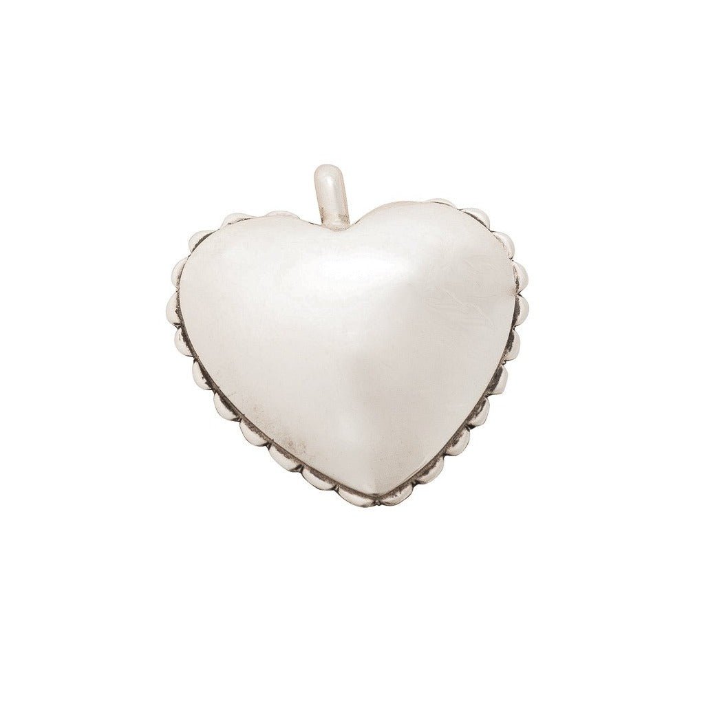 Mitchell Calabaza Sterling Silver Heart Pendant - Turquoise & Tufa