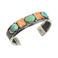 Navajo Harry H. Begay Bracelet of Turquoise and Spiny Oyster - Turquoise & Tufa