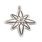 Navajo Silver Repousse Star Pendant With Spike By Cody Sanderson - Turquoise & Tufa