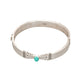 Norbert Peshlakai Sterling Silver Bangle Bracelet With Turquoise - Turquoise & Tufa