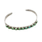 Old Zuni Narrow Row Bracelet With Green Turquoise - Turquoise & Tufa