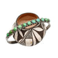 Old Zuni Narrow Row Bracelet With Green Turquoise - Turquoise & Tufa