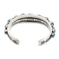 Sammie Kescoli Begay Turquoise Row Bracelet Coin Silver - Turquoise & Tufa