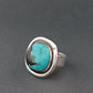 Silver and Turquoise Ring by Tony Aguilar - Turquoise & Tufa