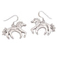 Sterling Silver Wild Horse Earrings by Allison Manuelito - Turquoise & Tufa