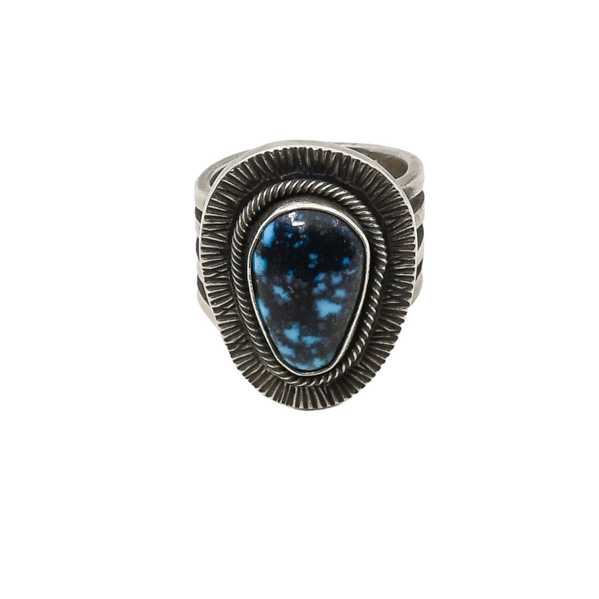 Tommy Jackson Ring of Apache Blue Turquoise - Turquoise & Tufa
