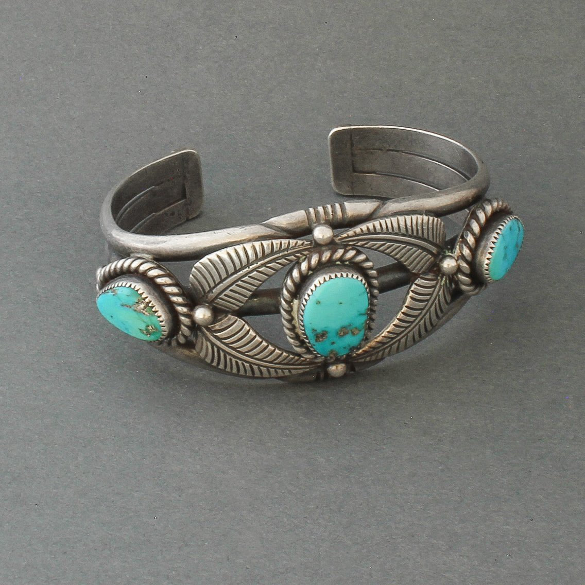 Vintage Bracelet By McKee Platero Of Turquoise and Silver - Turquoise & Tufa