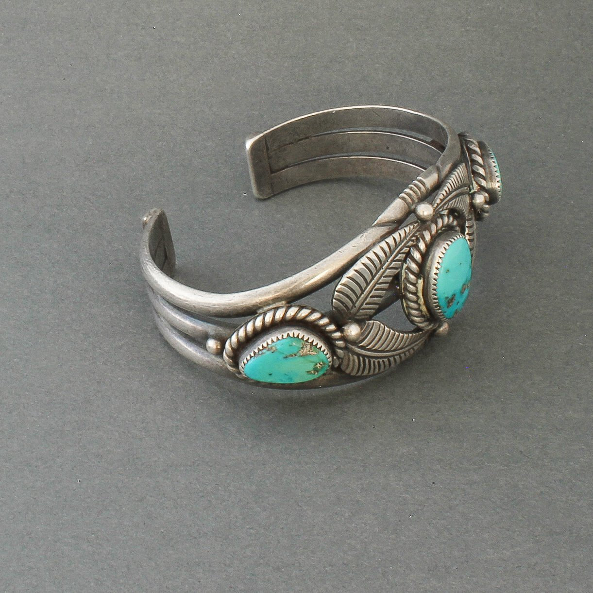 Vintage Bracelet By McKee Platero Of Turquoise and Silver - Turquoise & Tufa