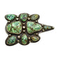 Vintage Buckle of Rare Natural Green Turquoise - Turquoise & Tufa