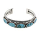 Vintage Classic Navajo Turquoise Row Bracelet - Turquoise & Tufa