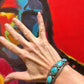 Vintage Classic Navajo Turquoise Row Bracelet - Turquoise & Tufa