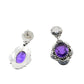 Vintage Clem Nalwood Earrings of Silver and Amethyst Stones - Turquoise & Tufa