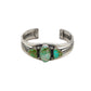 Vintage Navajo Bracelet With Green Turquoise Stones - Turquoise & Tufa