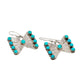 Vintage Navajo Earrings of Dangle Butterflies Set with Turquoise - Turquoise & Tufa