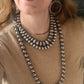 Vintage Navajo Silver Fluted Beads - Turquoise & Tufa