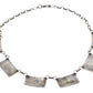 Vintage Navajo Silver Segment Necklace With Starburst Motif - Turquoise & Tufa