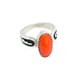 Vintage Phil Poseyesva Silver Overlay Ring With Red Coral - Turquoise & Tufa