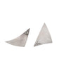 Vintage Sterling Silver Modernist Pueblo Earrings of Elongated Triangles - Turquoise & Tufa