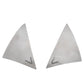 Vintage Sterling Silver Modernist Pueblo Earrings of Elongated Triangles - Turquoise & Tufa