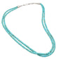 Vintage Two Strand Number 8 Turquoise Beaded Necklace - Turquoise & Tufa