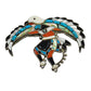Vintage Zuni Eagle Dancer Brooch of Inlay - Turquoise & Tufa