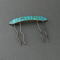 Vintage Zuni Inlay Hair Pin of Turquoise Likely By Ellen Quandelacy - Turquoise & Tufa