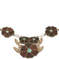 Vintage Zuni Necklace of Floral Channel Inlay - Turquoise & Tufa