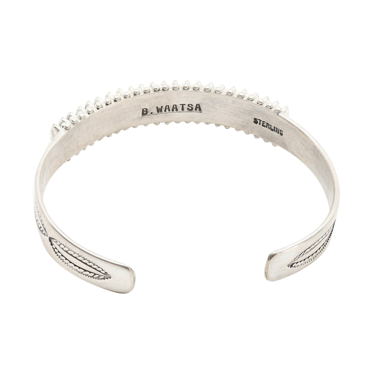 Vintage Zuni Needlepoint Turquoise Inlay Bracelet by Bryant Waatsa Jr