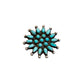 Vintage Zuni Turquoise Cluster Pin - Turquoise & Tufa