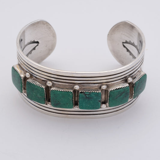 Wilson Begay Vintage Row Bracelet - Turquoise & Tufa
